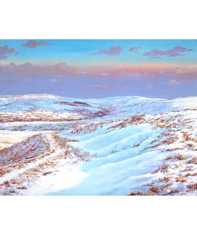 Snow on the Fells on canvas